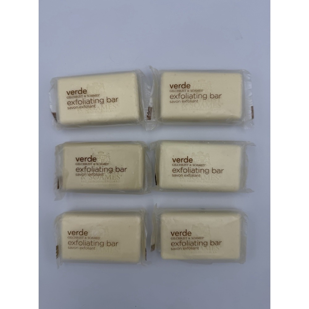 Lot 6 Gilchrist & Soames Verde Exfoliating Bar 2.5 oz Hotel Soap Sealed